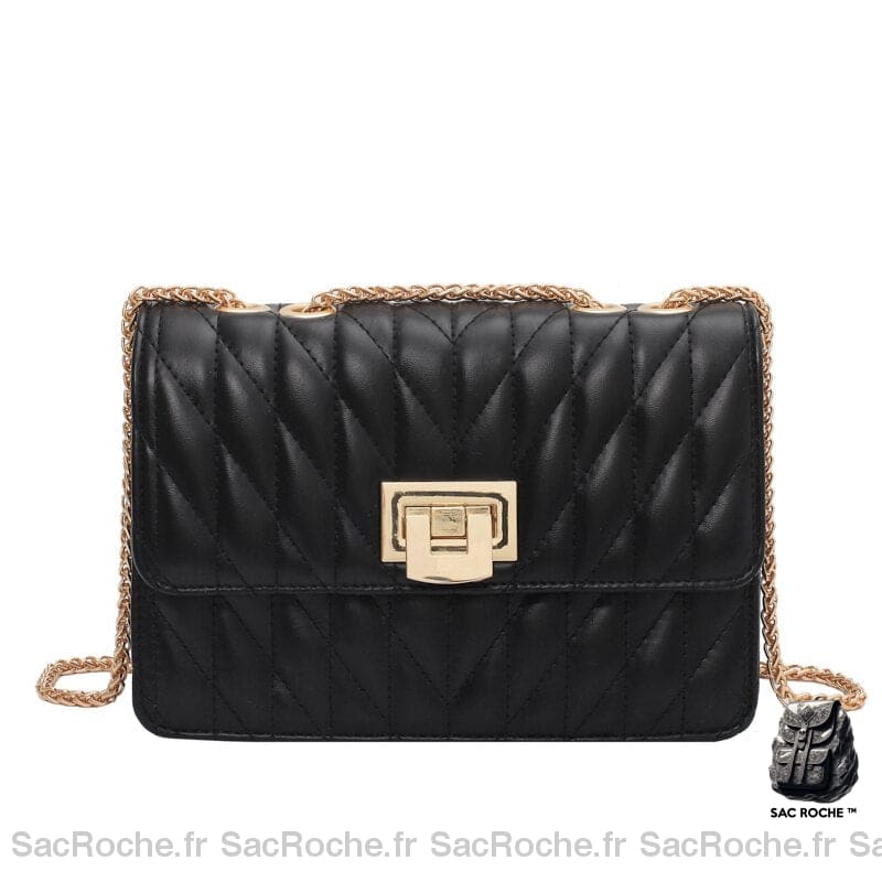 Sac Bandoulière Cuir Noir Petite Taille Sac À Main Femme