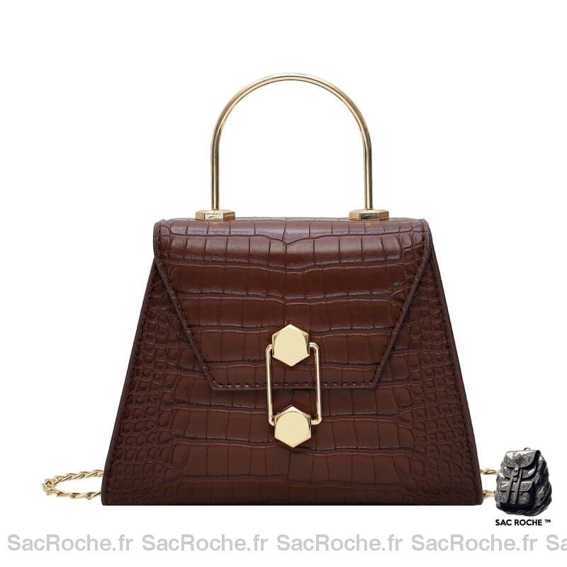 Sac Bandoulière Femme Croco Effet Sac À Main Femme