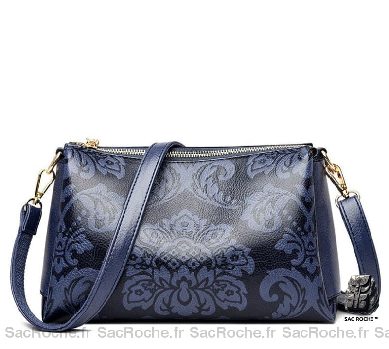 Sac Bandoulière Floral Bleu Sac À Main Femme