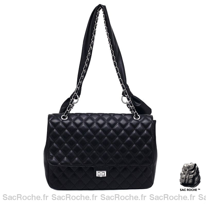 Sac Bandoulière Noir Compact Sac À Main Femme