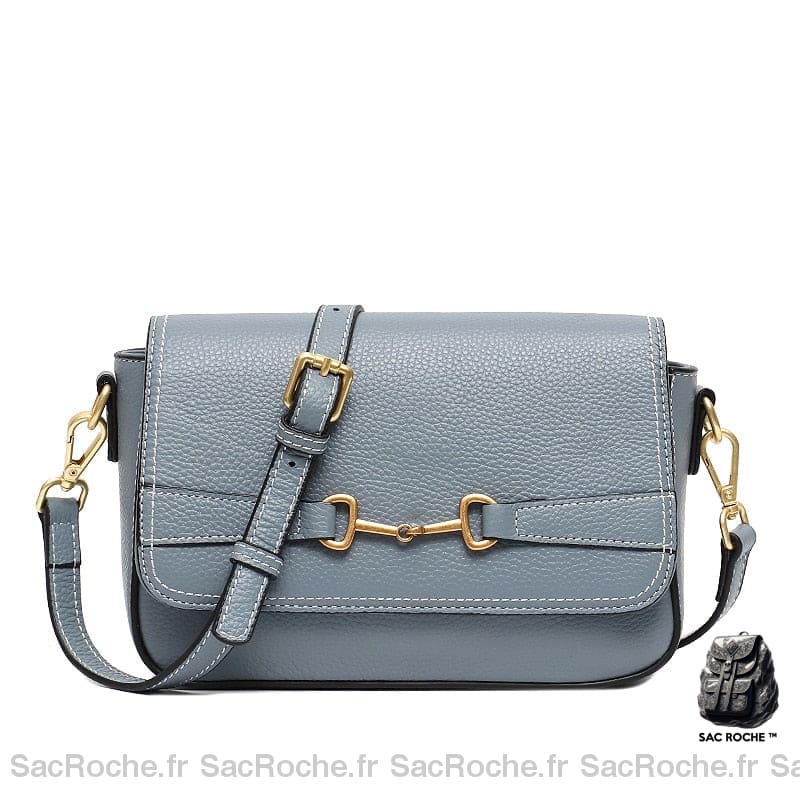 Sac Bandoulière Petit Format Bleu À Main Femme