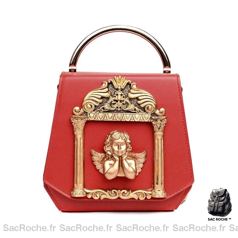 Sac Baroque Petit Rouge À Main Femme