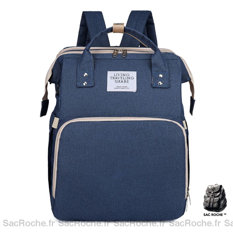 Sac berceau pliable portable pour maman - Bleu marine - Couche bagages