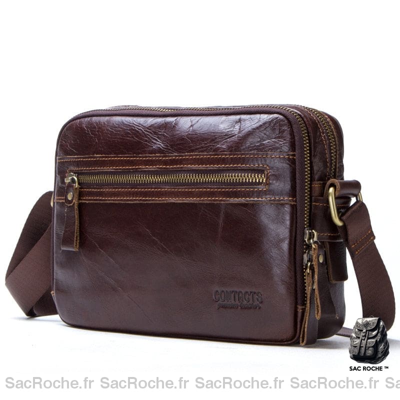 Sac Besace Cuir Vintage Femme