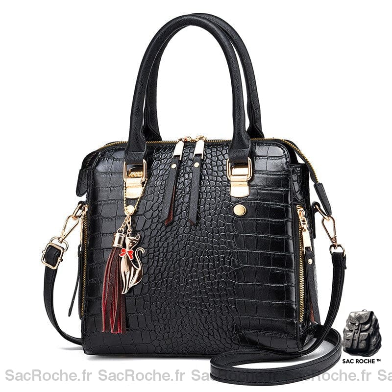 Sac Carré Mini Noir À Main Femme