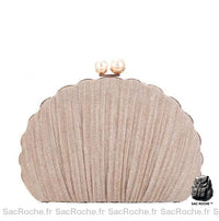 Sac Coquillage Pochette Doré Pochette Femme