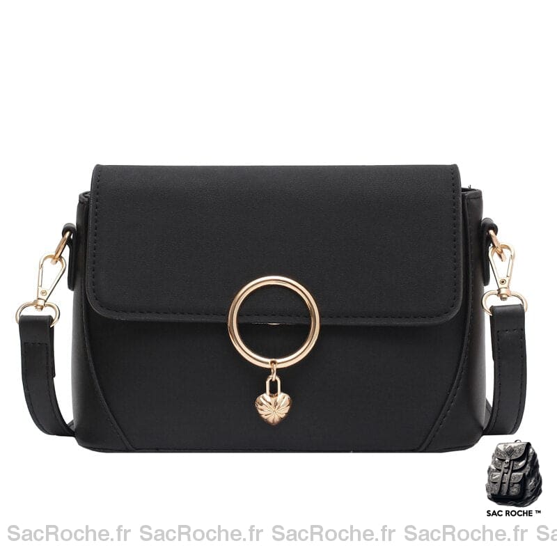 Sac Cuir Femme Bandoulière Noir Sac À Main Femme