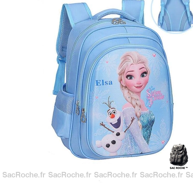Sac d'école Disney Elsa pour filles - Bleu, S - Gelé Elsa