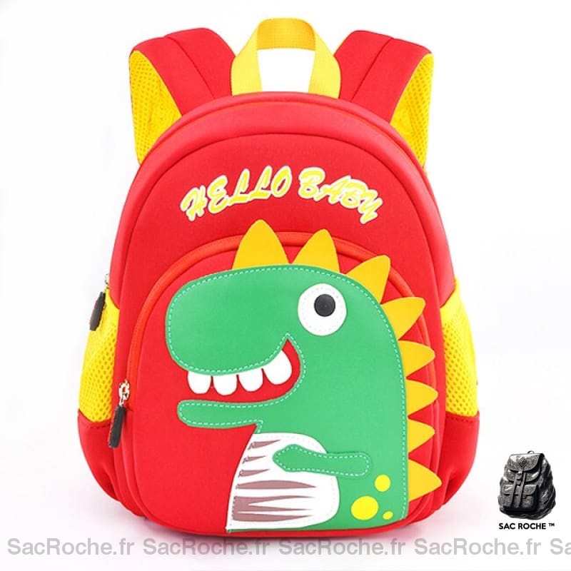 Sac Dos Dinosaure Rouge À Enfant