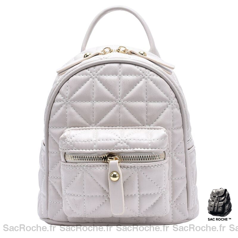 Sac Dos Femme Mignon Petit Blanc À