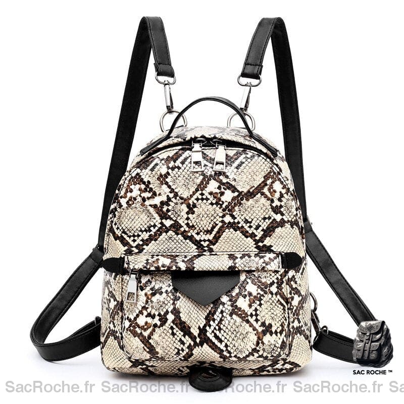 Petit sac à dos femme motif serpent de haute qualité à la mode