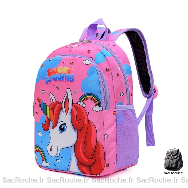 Sac Dos Licorne Maternelle Rose À Enfant