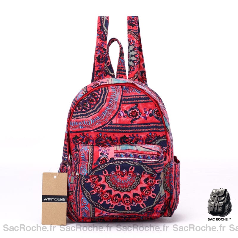 Sac Ethnique Bohème Femme En Tissu Sac A Dos Femme