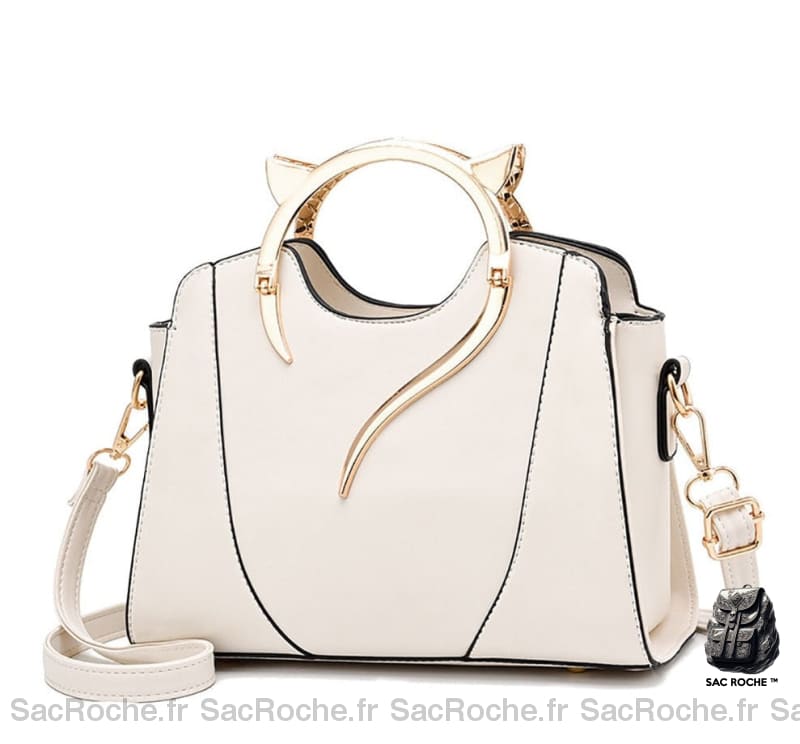 Sac Main Femme Diablotin Mini Blanc Petit Sac À