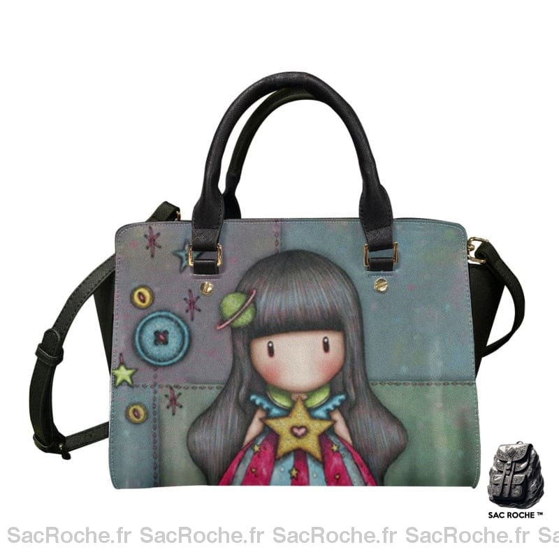 Sac Main Femme Imprimé Dessin Animé À