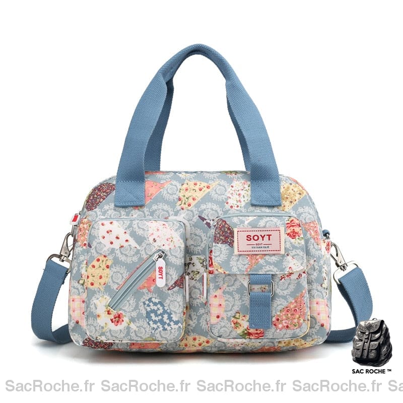 Sac Main Femme Motif Floral 2 / 33X17X24Cm À