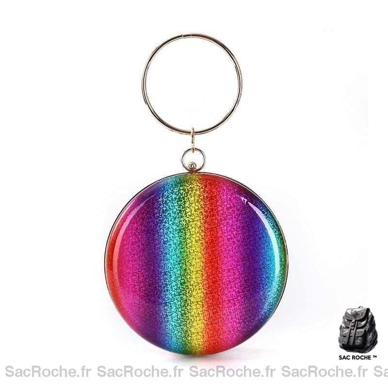 Sac Main Femme Tendance Arc Ciel À