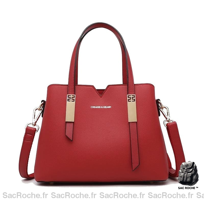 Sac Main Rouge Petit Compact Rouge À Main Femme