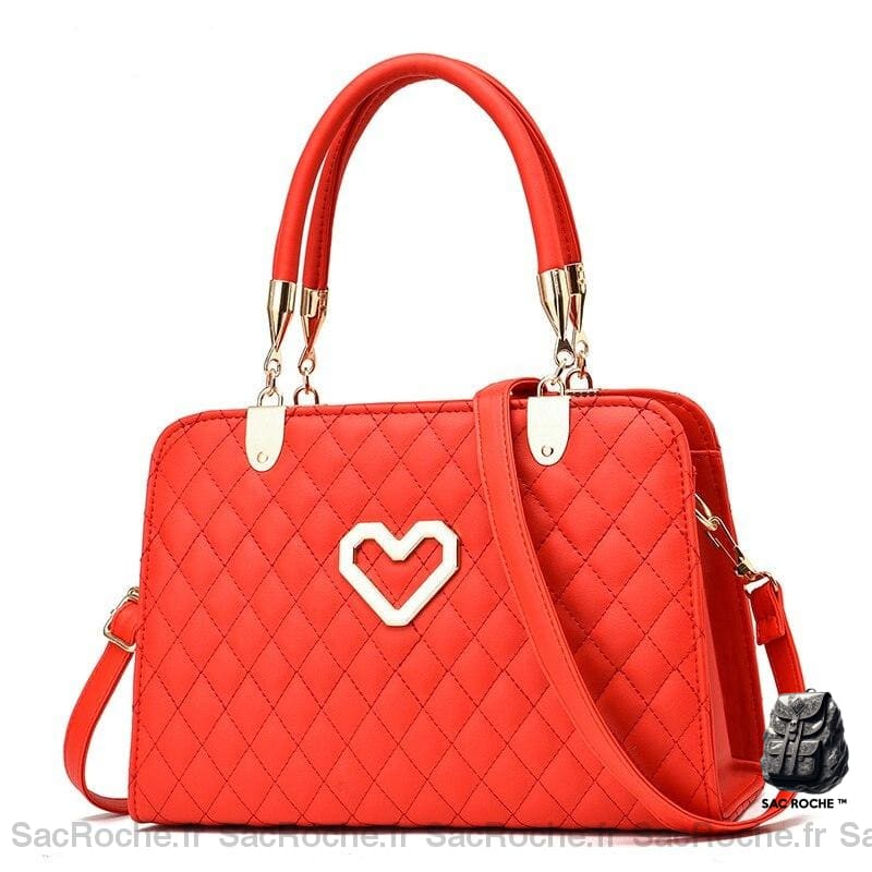 Sac Main Saint-Valentin Petit Rouge À Main Femme