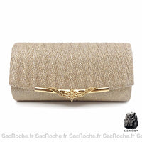 Sac Pochette Femme Élégant Doré Pochette Femme