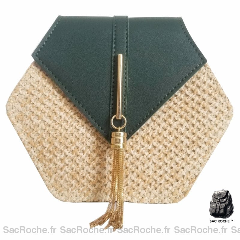 Sac Pochette Vegan Élégant Et Pratique Vert Foncé Sac À Main Femme