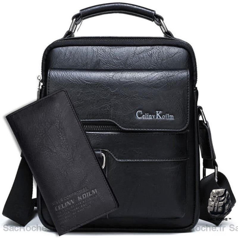 Bandoulière Cuir Tablette Homme 9.7 Noir Sacoches