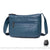 Besace Cuir Femm Multi Poches - modèle Bleu - Sac Roche ™