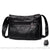 Besace Cuir Femm Multi Poches - modèle Noir - Sac Roche ™