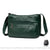 Besace Cuir Femm Multi Poches - modèle Vert - Sac Roche ™