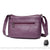 Besace Cuir Femm Multi Poches - modèle Violet - Sac Roche ™