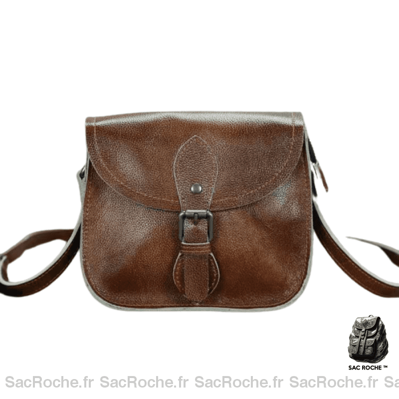 Besace Cuir Femme Élégante Café / 18.5 X 7.5 15Cm Sac Femme