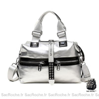 Besace Femme 2019 - Sac à dos stylé - modèle Argenté - Sac Roche ™