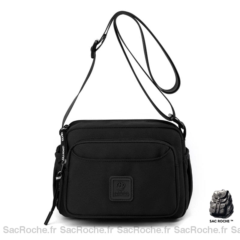 Besace Femme Multipoche Noir / 15 X 21 13Cm Sac