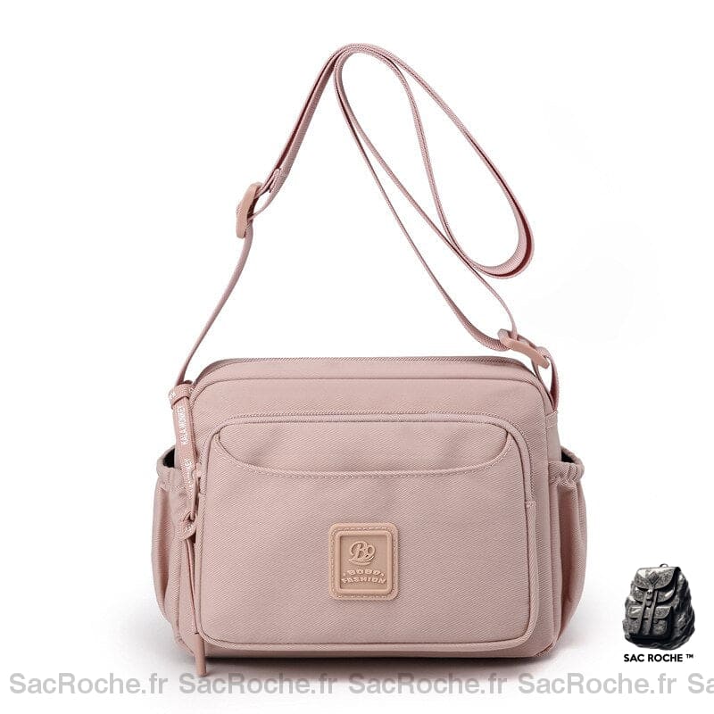 Besace Femme Multipoche Rose / 15 X 21 13Cm Sac