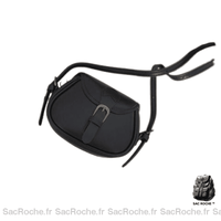 Besace Femme Promenade - modèle Noir / 14cm x5cm x13cm - Sac Roche ™