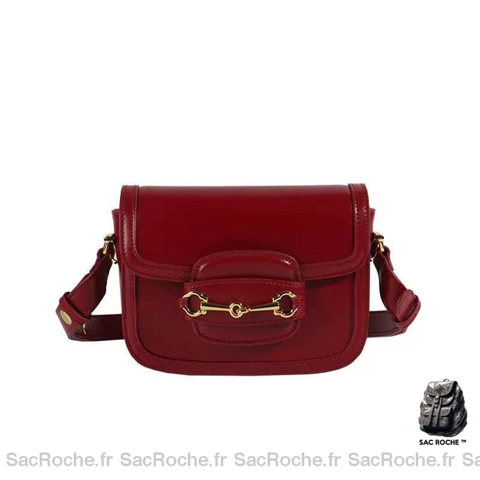 Besace Femme Rouge Foncé / 20 X 15 6Cm Sac