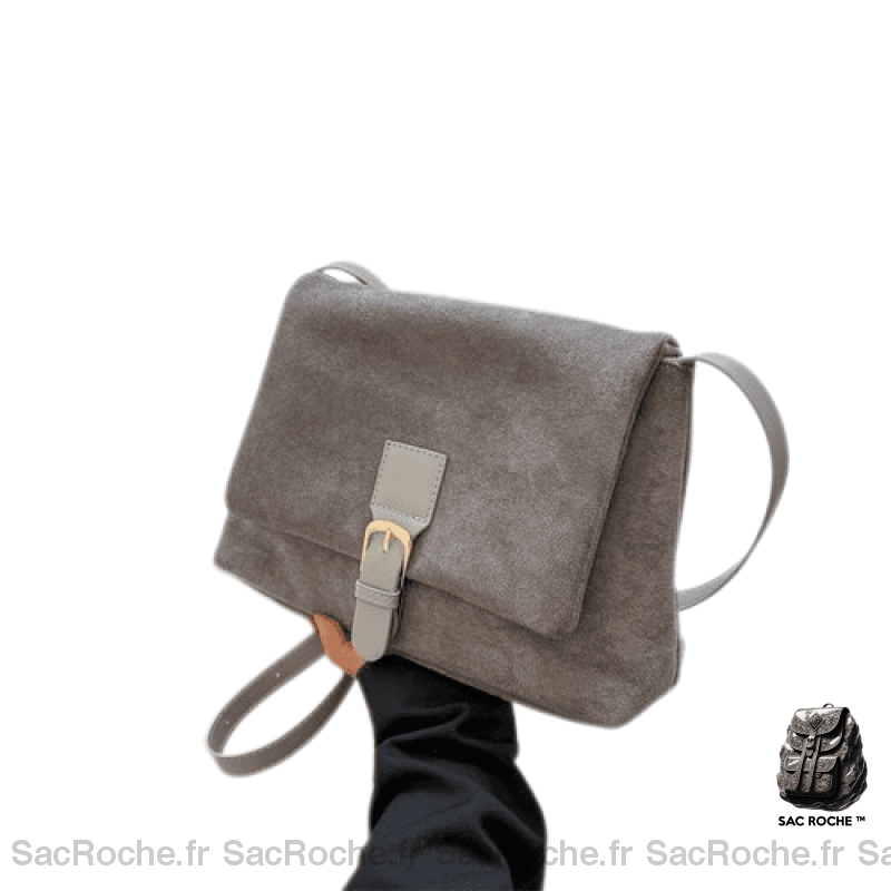 Besace Marron Femme Gris / 21X31X11Cm Sac