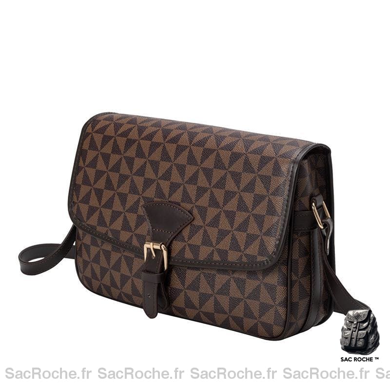 Besace Marron Foncé Femme Foncé Sac