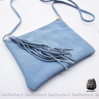 Besace Nubuck Femme - Nouveau Modèle - modèle Bleu ciel / 26.5 x 20 x 2cm - Sac Roche ™