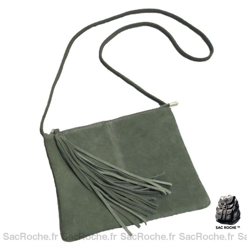 Besace Nubuck Femme - Nouveau Modèle Vert Armé / 26.5 X 20 2Cm Sac