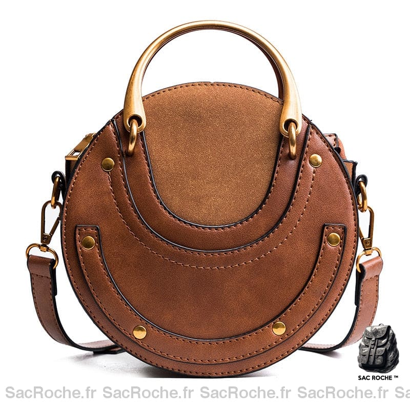 Besace Poignée Femme - Élégant Sac À Main Kaki / 16X8X16 Cm