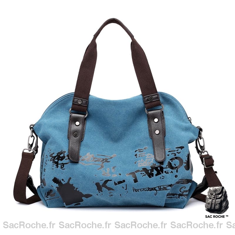 Besace Toile Femme Sac Bleu