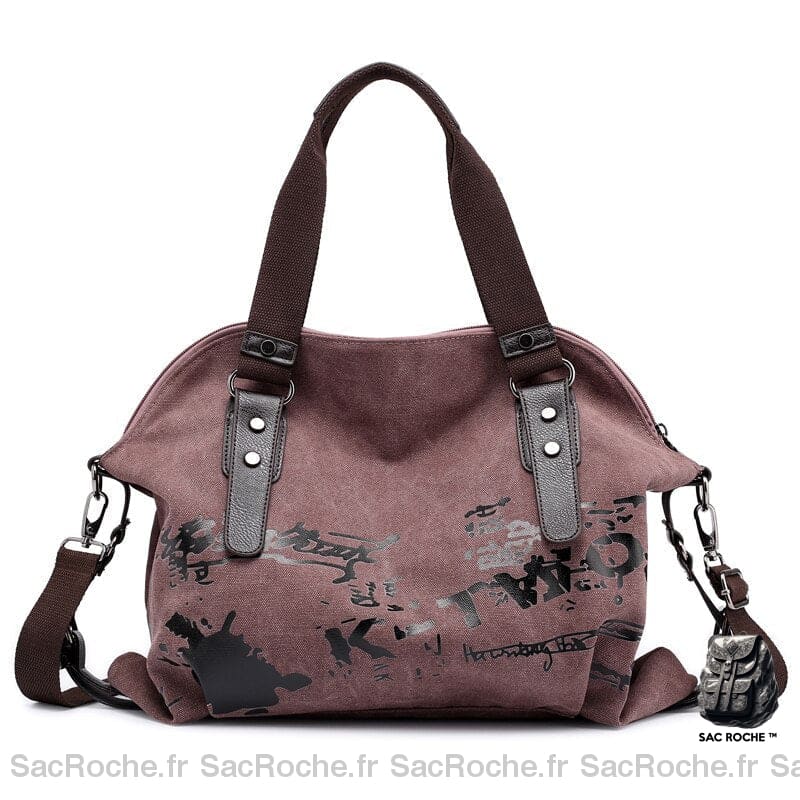 Besace Toile Femme Sac Bordeaux