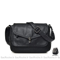 Besace Vintage Femme élégante et chic - modèle Noir - Sac Roche ™