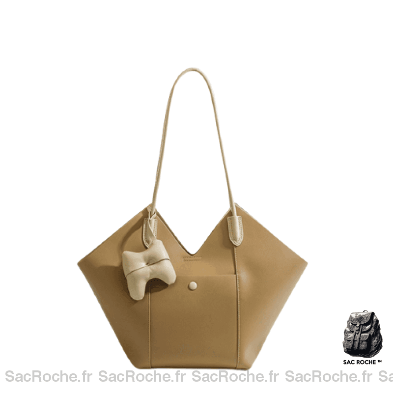 Cabas Cuir Femme Élégant Marron / 16X9X24Cm Sac À Main