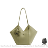 Cabas Cuir Femme Élégant Vert / 16X9X24Cm Sac À Main