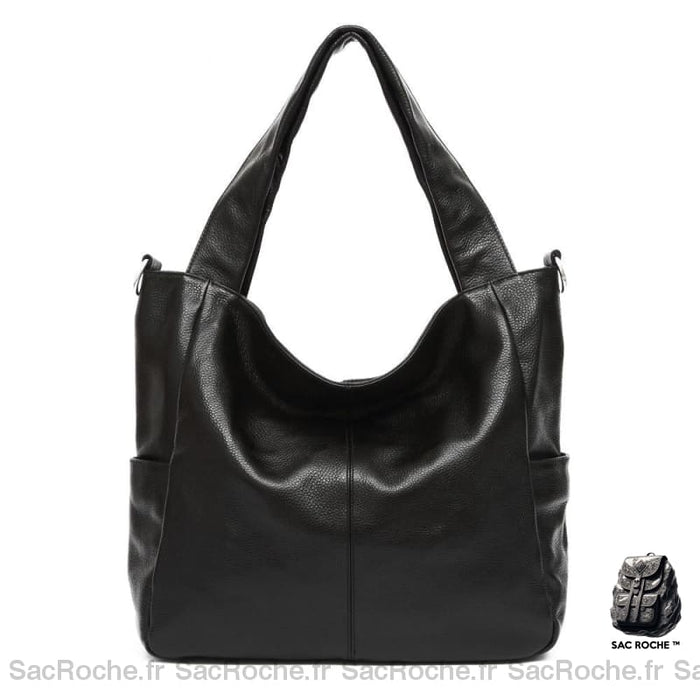Cabas Femme Noir Élégant Et Spacieux Noir / 40X32X9Cm Sac À Main Femme