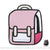Cartable créatif fille dessin 2D - modèle Rose - Sac Roche ™