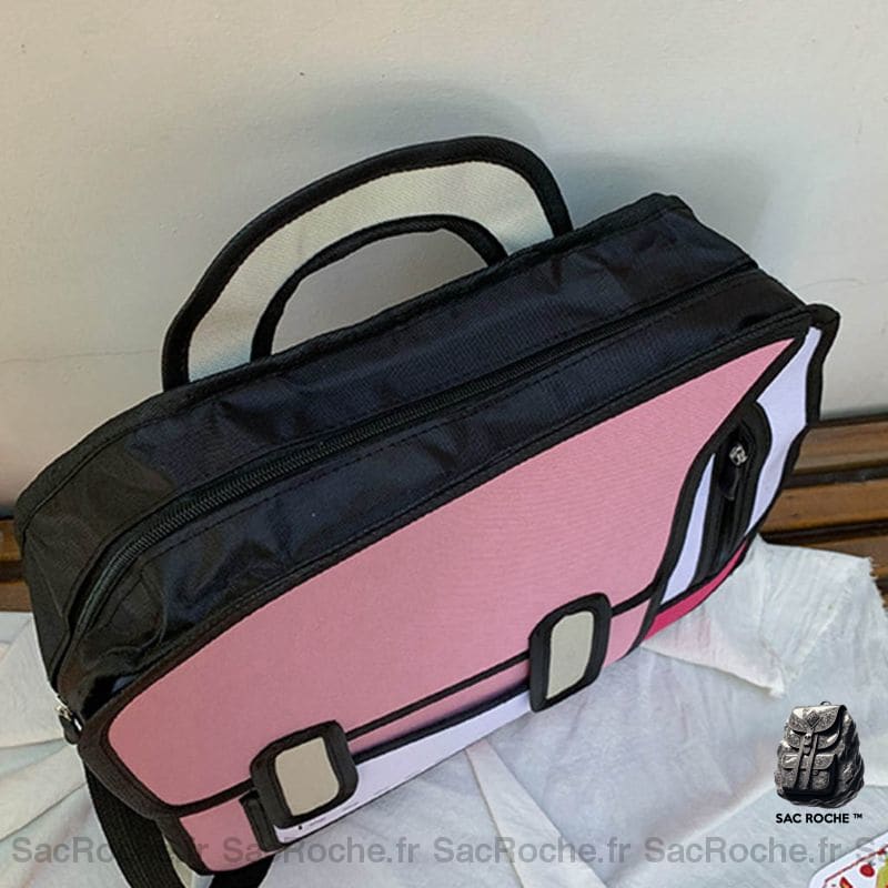 Cartable Créatif Fille Dessin 2D Sac À Dos