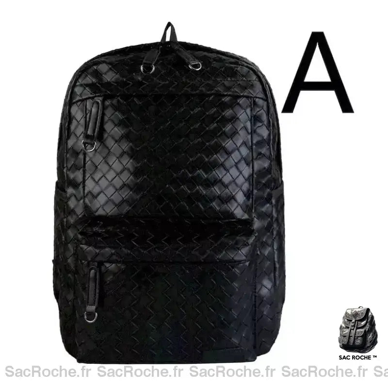 Cartable Cuir Homme Noir École Noir / Écaille A Sac À Dos Ado